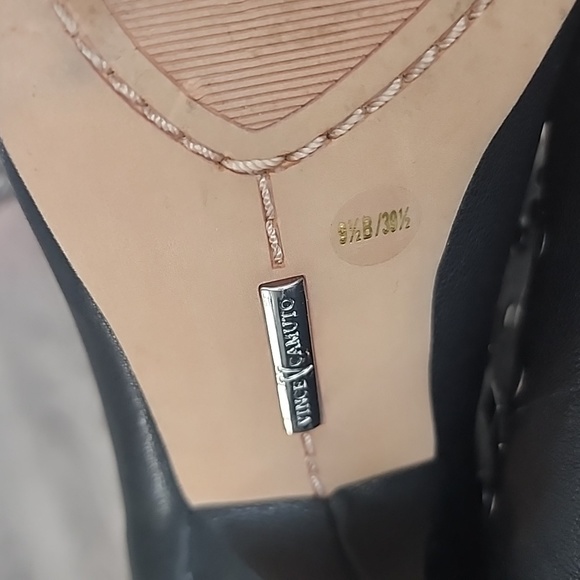 Vince Camuto Annan Leather Studded Peep Toe Ankle Booties 9.5 - Picture 9 of 11